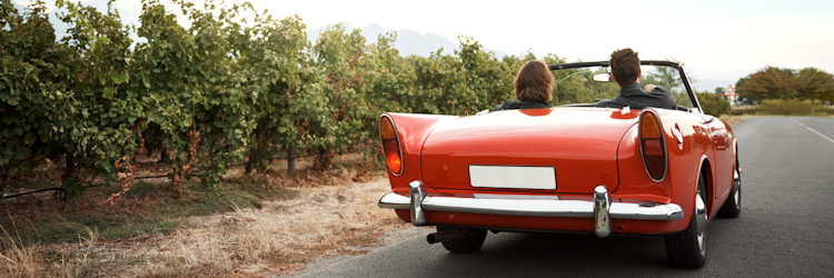 illustratie sportauto rijdt weg